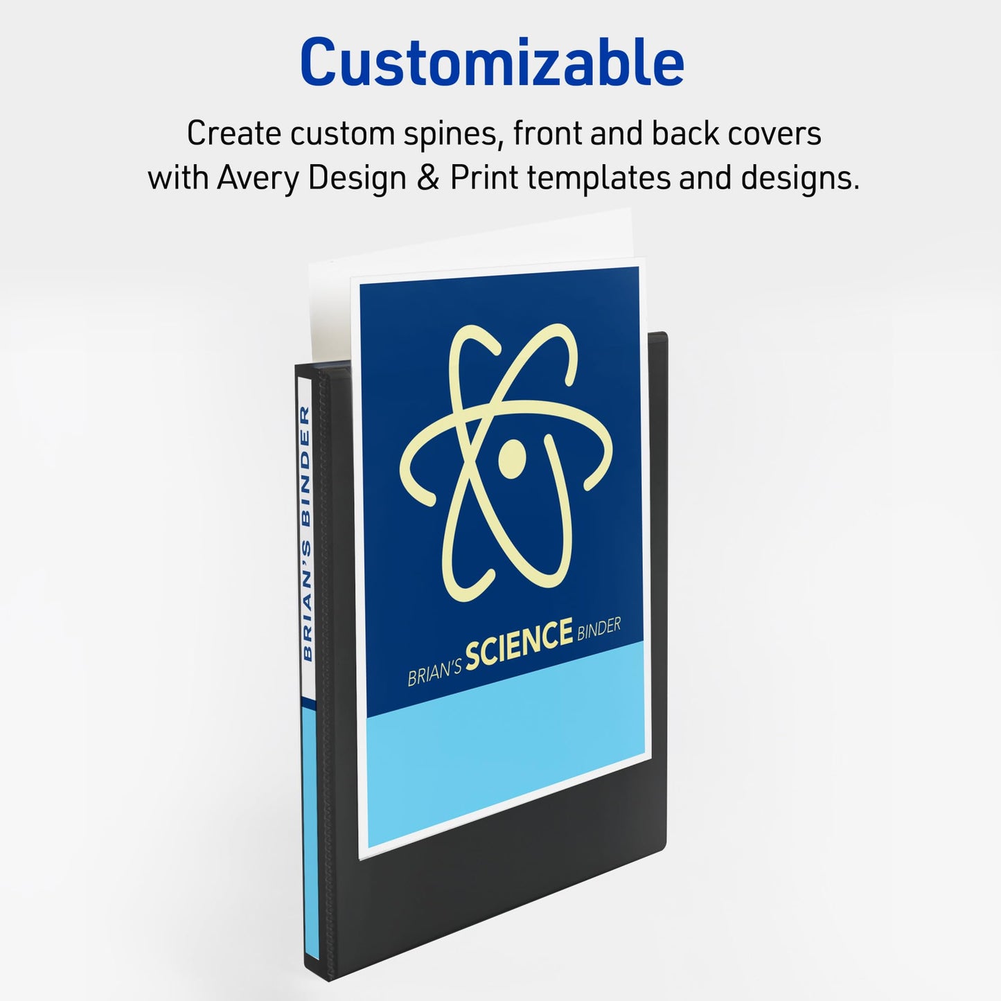 Avery® Standard View 3 Ring Binders, 0.5" Round Rings, 4 White Binders