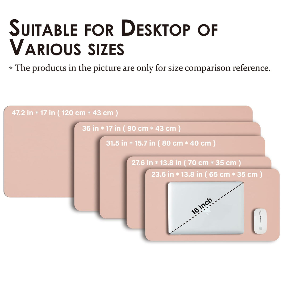 Large Desk Mat - 47.2"x 17" Non-Slip PU Desk Pad for Office and Home - Ideal for Large Mouse Pad