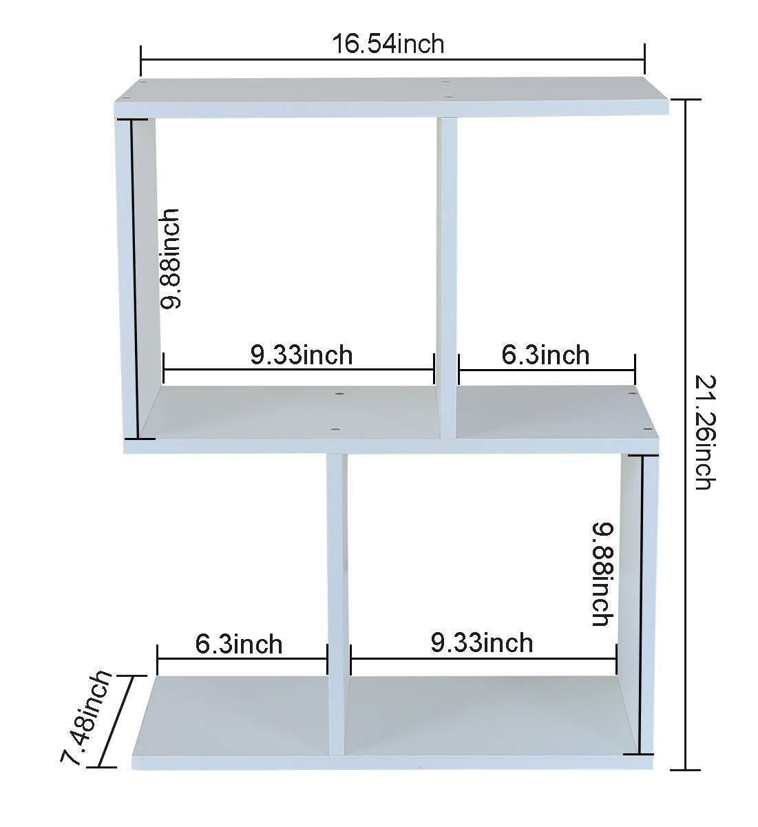 PAG-Mass Desktop Bookshelf Freestanding Wooden Countertop Bookcase Accessories Organizer Display