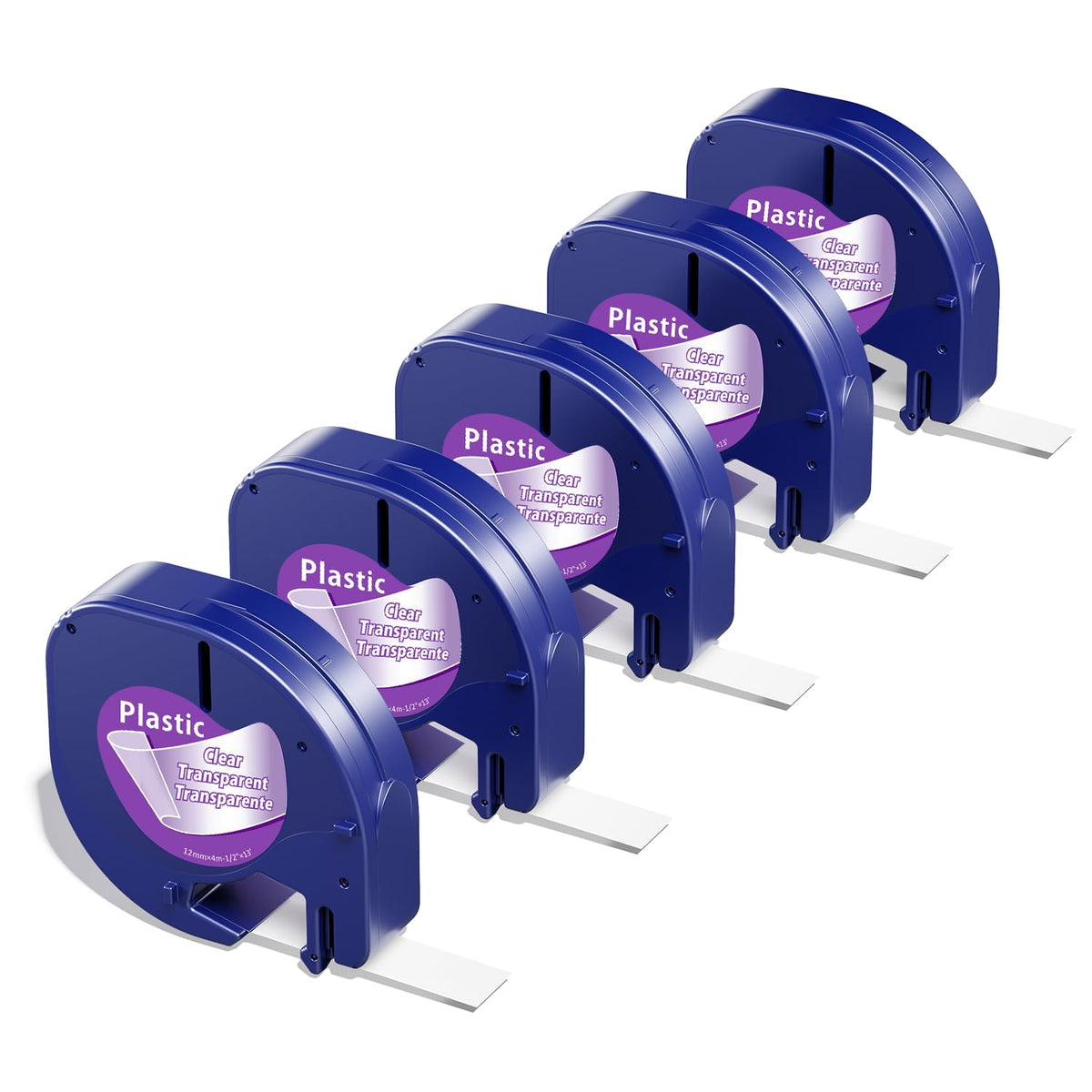5-Pack Compatible with DYMO Transparent LetraTag Label Maker Refills 16952