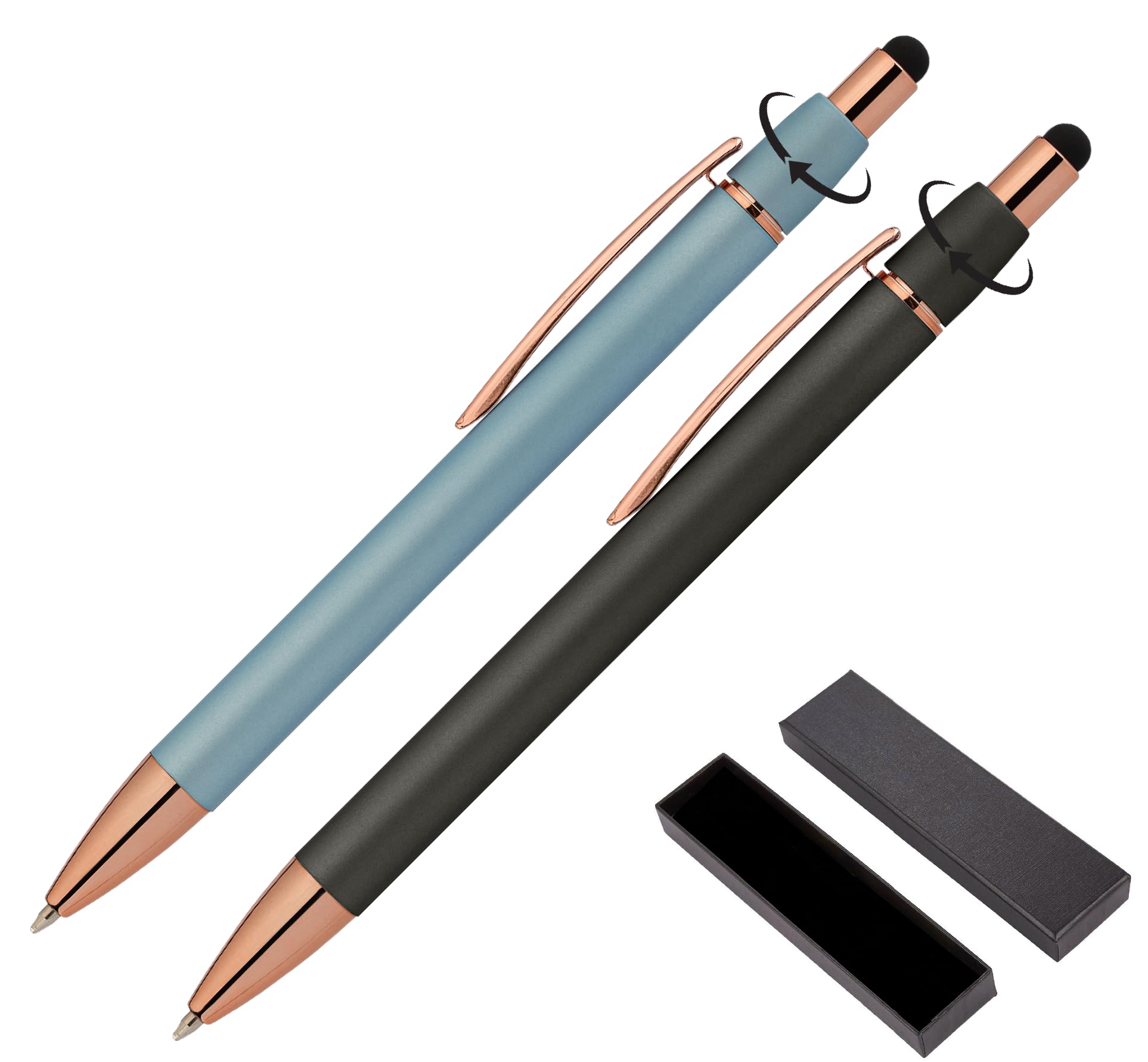 ExpressDesigns Fidget Pen for Adults - 2 Pack Stress Relief Pens with Gift Box - ADHD Anxiety