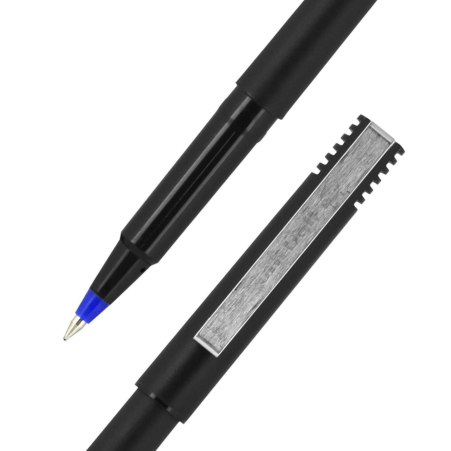 Sanford Uniball Roller Stick Pen, 0.5Mm Micro Point, Blue Ink, Dozen (60153)