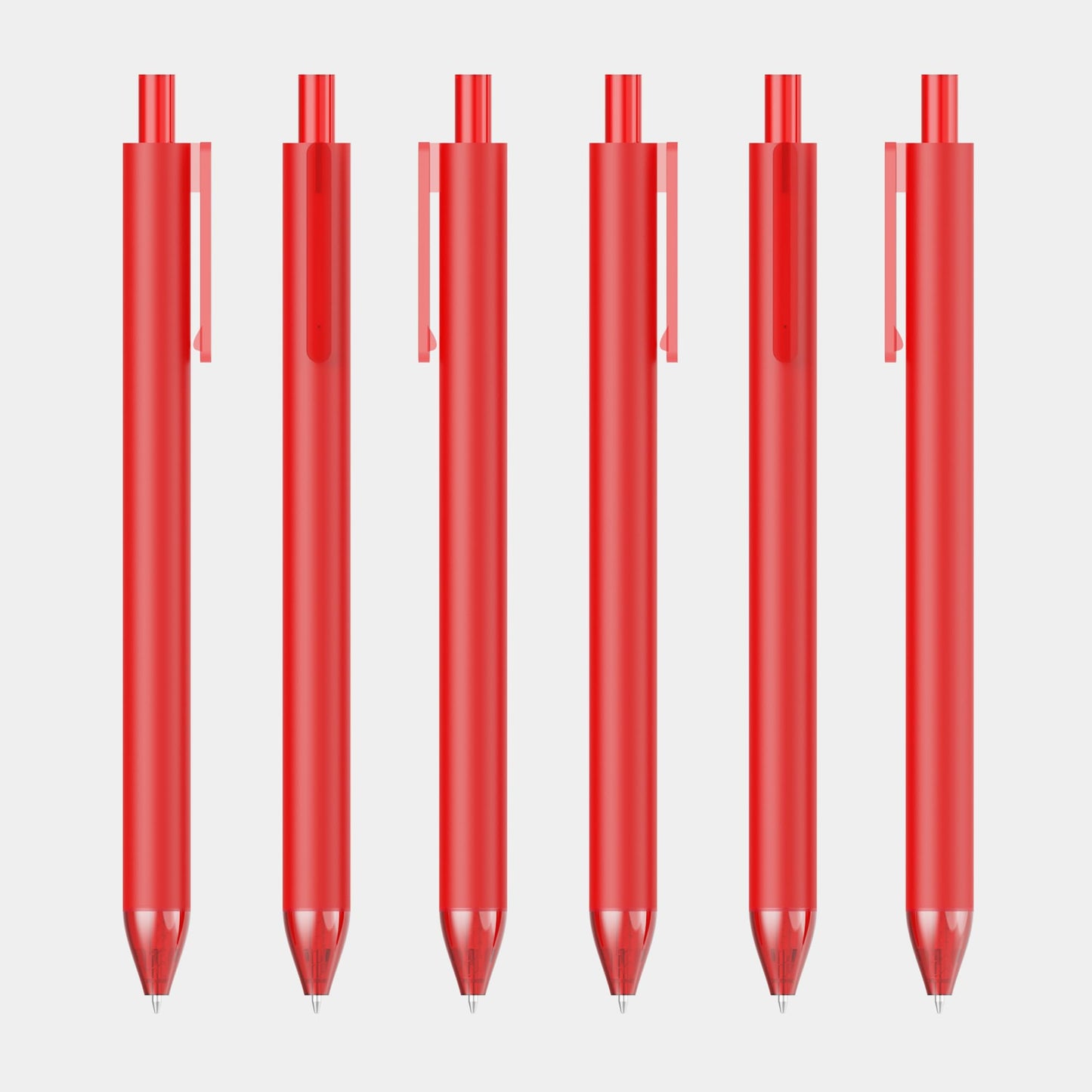 deegtran Pens Bulk, 50 Pack Smooth Red Ink Ballpoint Pens, Wholesale Retractable Pens, No Bleed