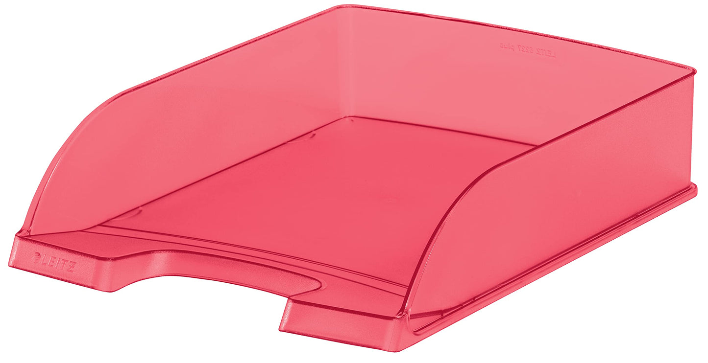 Leitz Plus 52270026 Flat Letter Tray A4 Frost Red