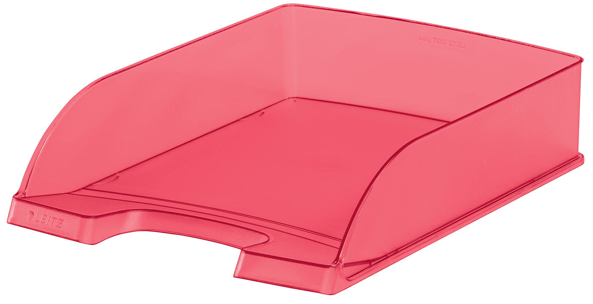 Leitz Plus 52270026 Flat Letter Tray A4 Frost Red