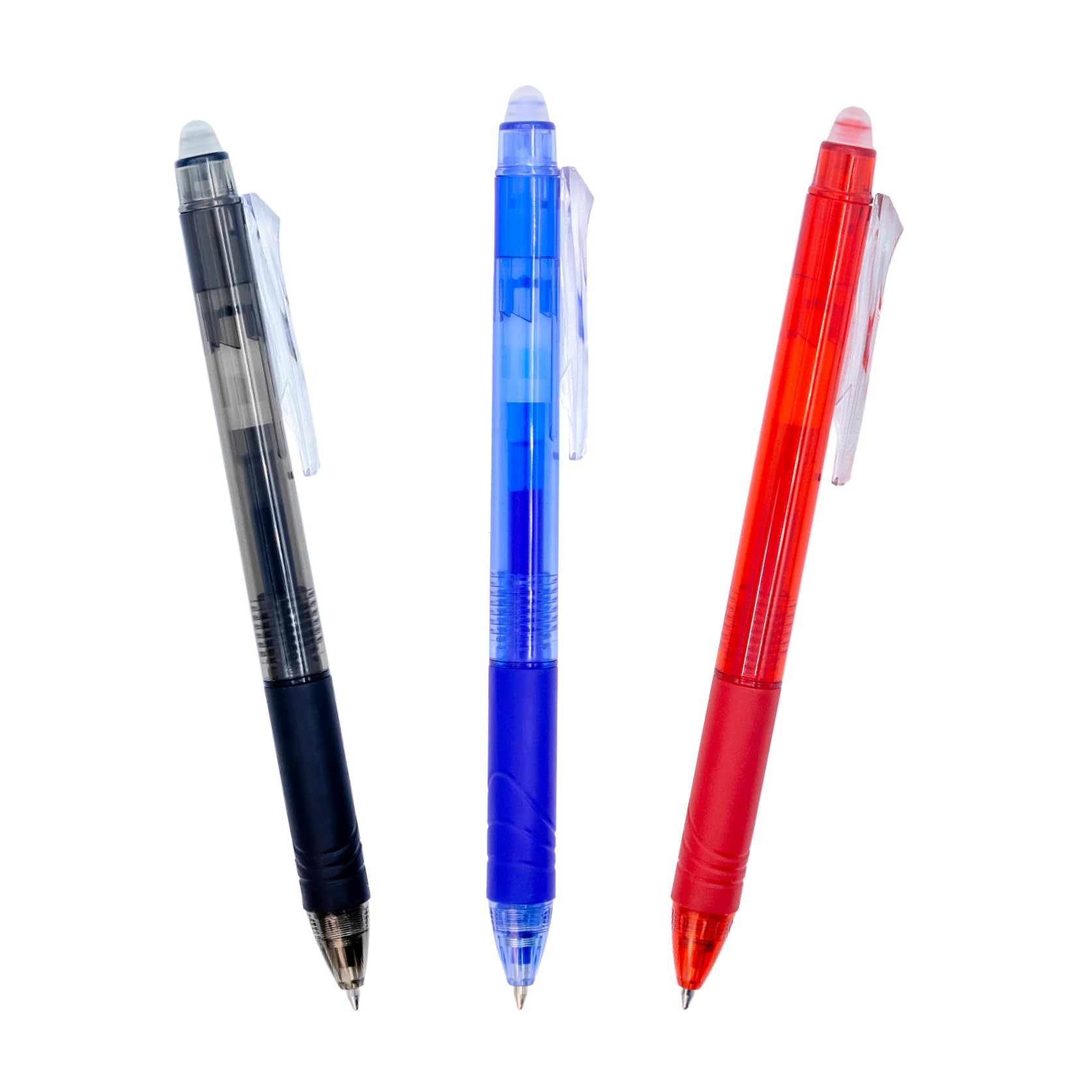 RAYLU PAPER - Retractable Erasable Pen, Gel Ink, 1.0mm Tip and 0.7mm Stroke (3 Colors)