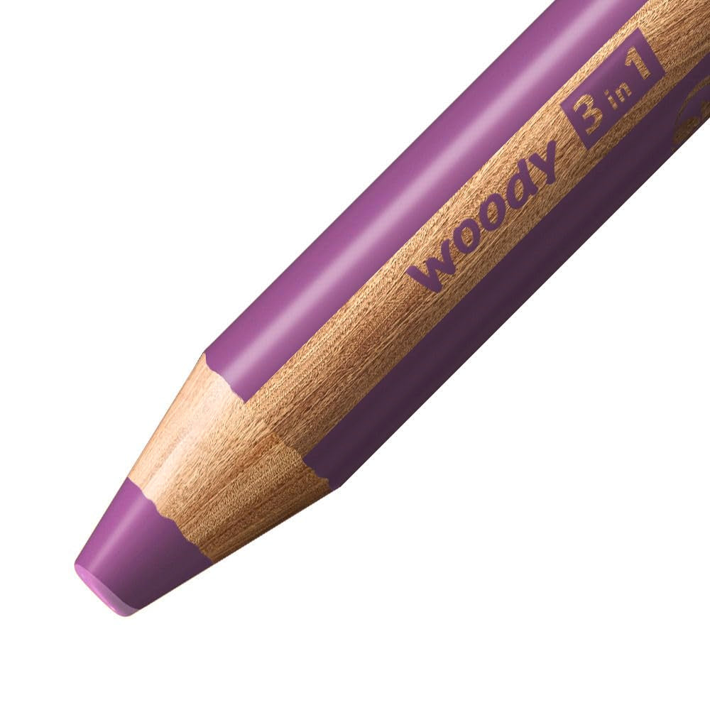 STABILO woody 3-in-1 - Multi-Talented Pencil - Pack of 6 - Birthday Edition - Unicorn - Assorted