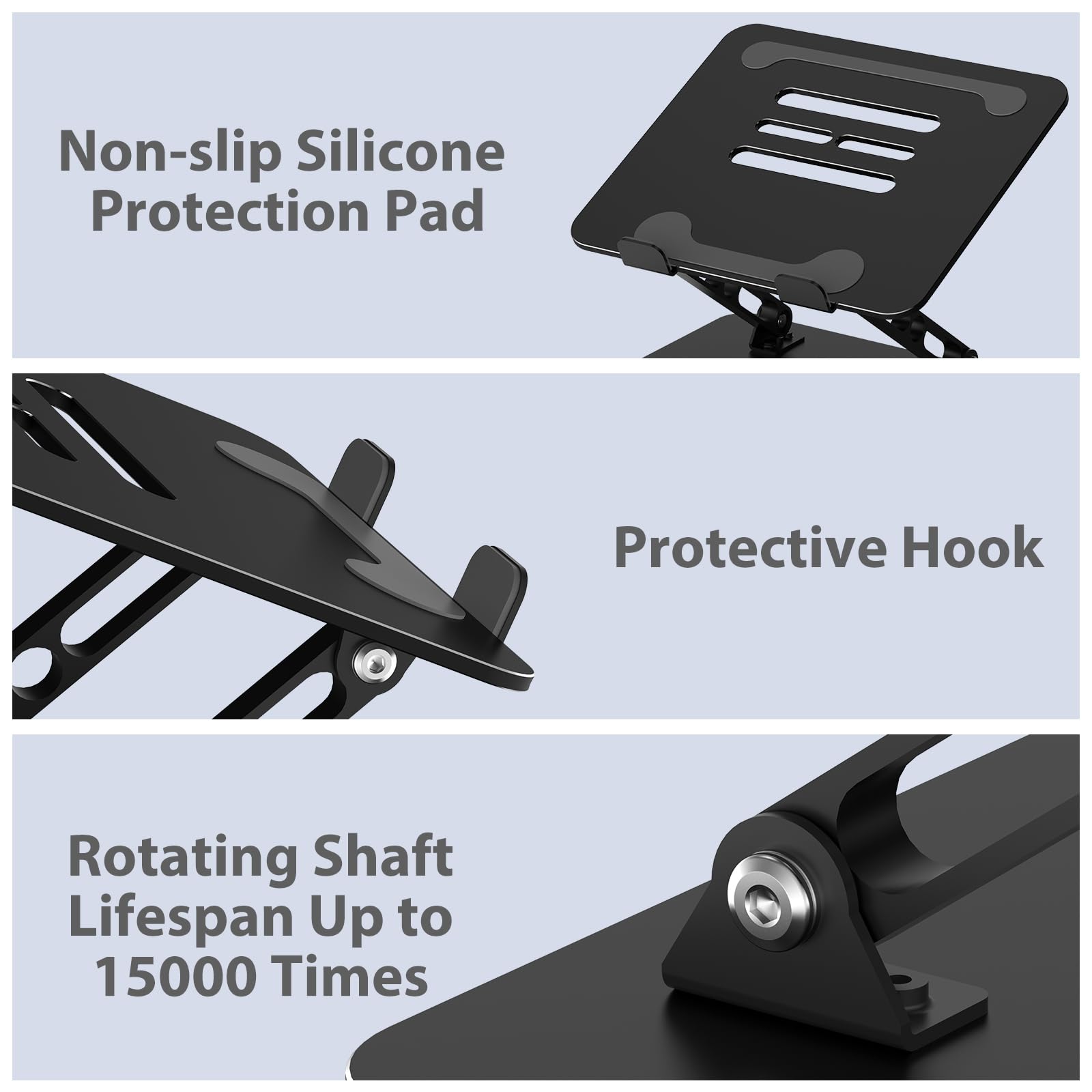 Gogoonike Adjustable Laptop Stand for Desk, Metal Laptop Riser Holder