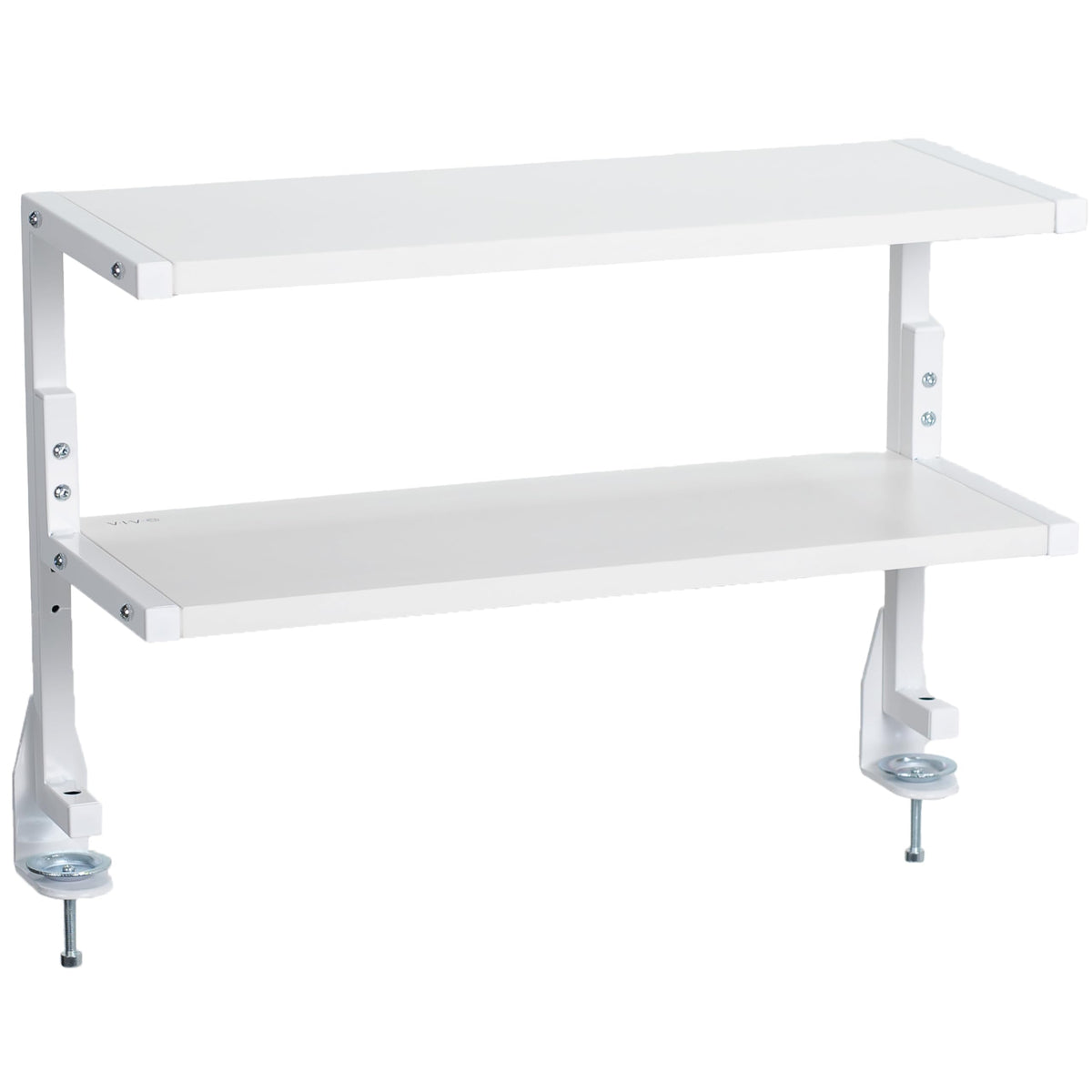 VIVO White Clamp-on 24 inch 2-Tier Desk Shelf, STAND-SHELF24C-W