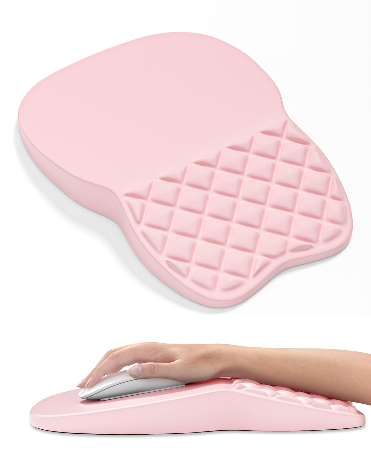 Auhoahsil Ergonomic Mouse Pad with Wrist Rest, Comfortable Slope Computer Mouse Mat with Wrist