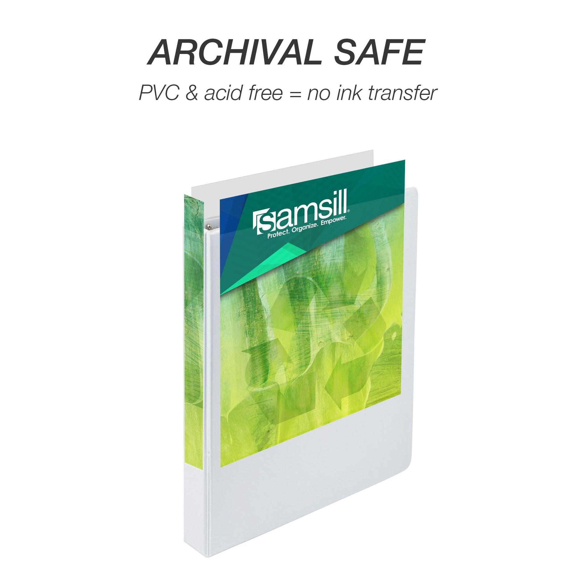 Samsill Plant-Based 1 Inch Durable Round Ring, View Binder, Eco-Friendly, USDA Certified Biobased