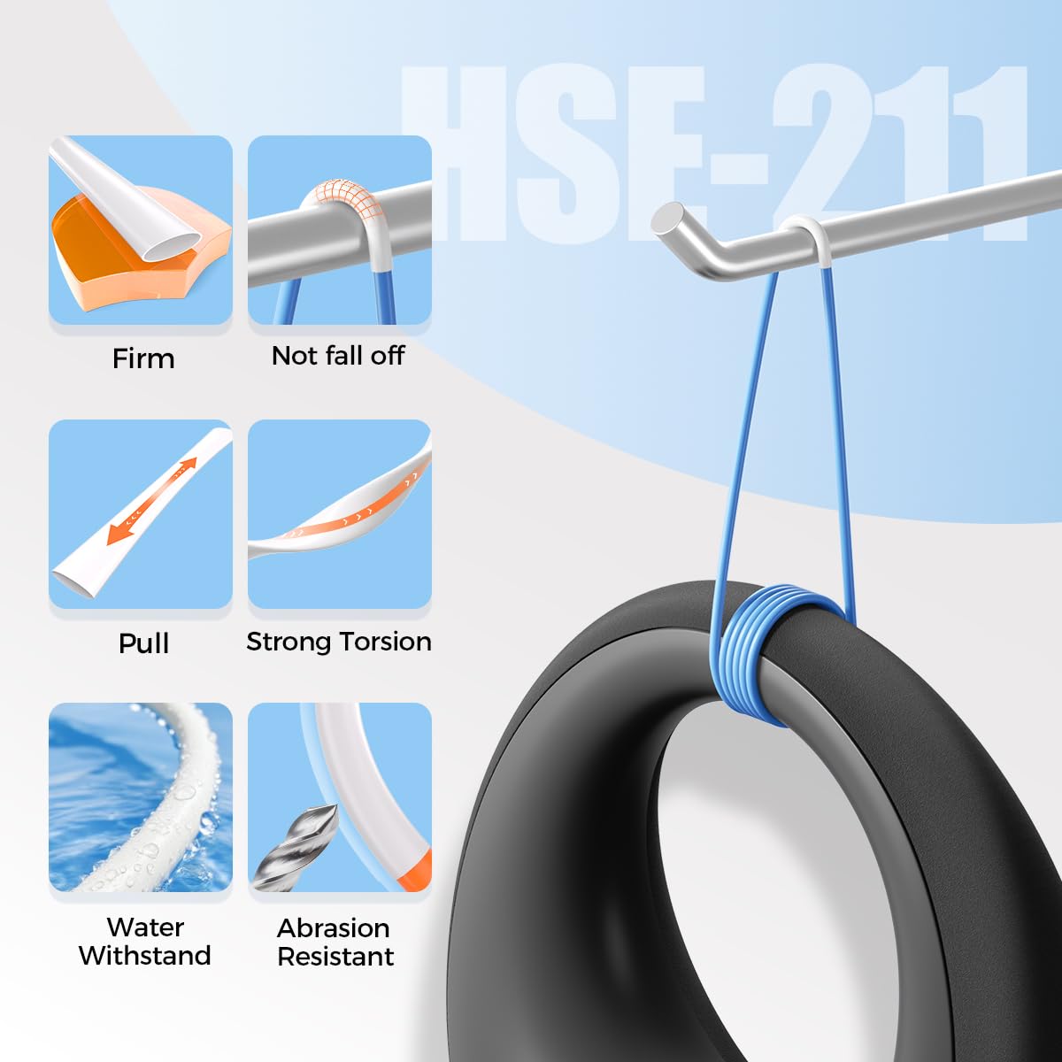 HSe-211 HSe211 Compatible with Brother P Touch Heat Shrink Tube Labels