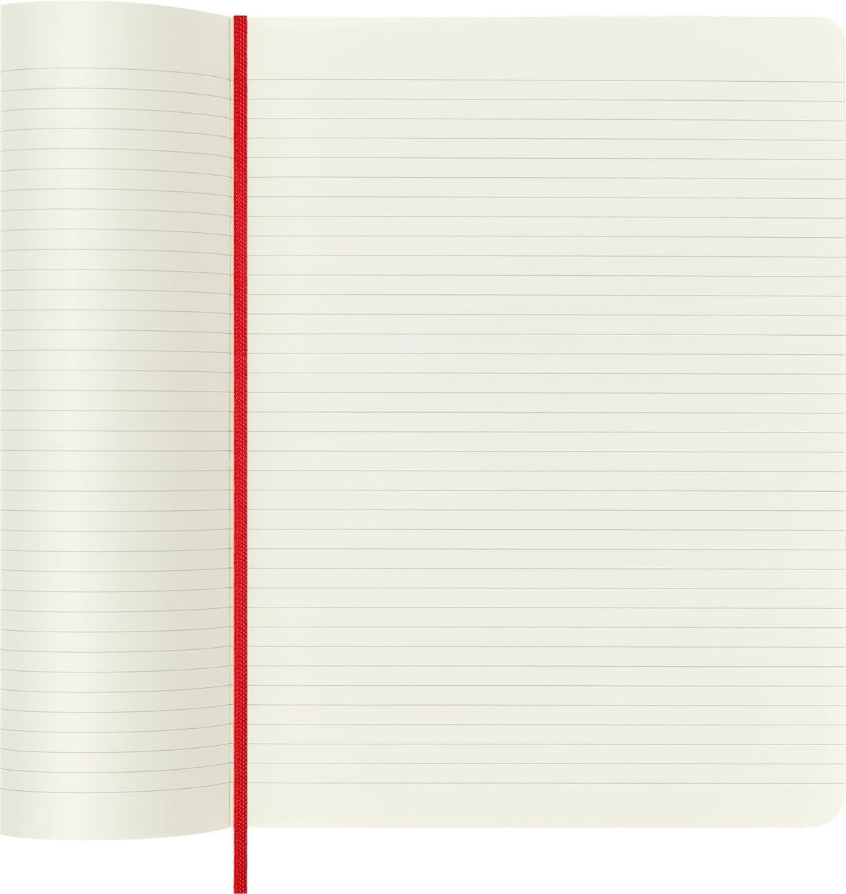 Moleskine Classic Notebook, Soft Cover, XL (7.5" x 9.5") Ruled/Lined, Scarlet Red, 192 Pages