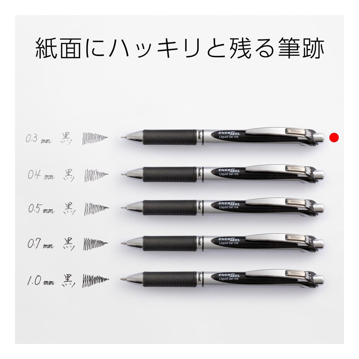Pentel BLN73-A EnerGel Ink Ballpoint Pen, 0.3, Black, 10 Pieces