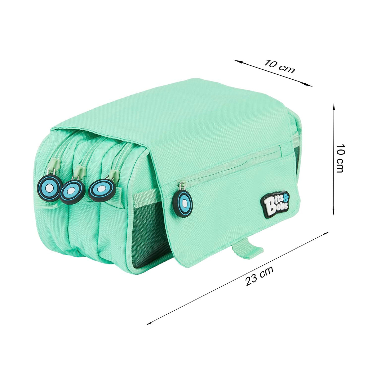 Grafoplás 37543226 Triple School Case with Flap, Mint Green, 23 x 10 cm, Bits & Bobs.