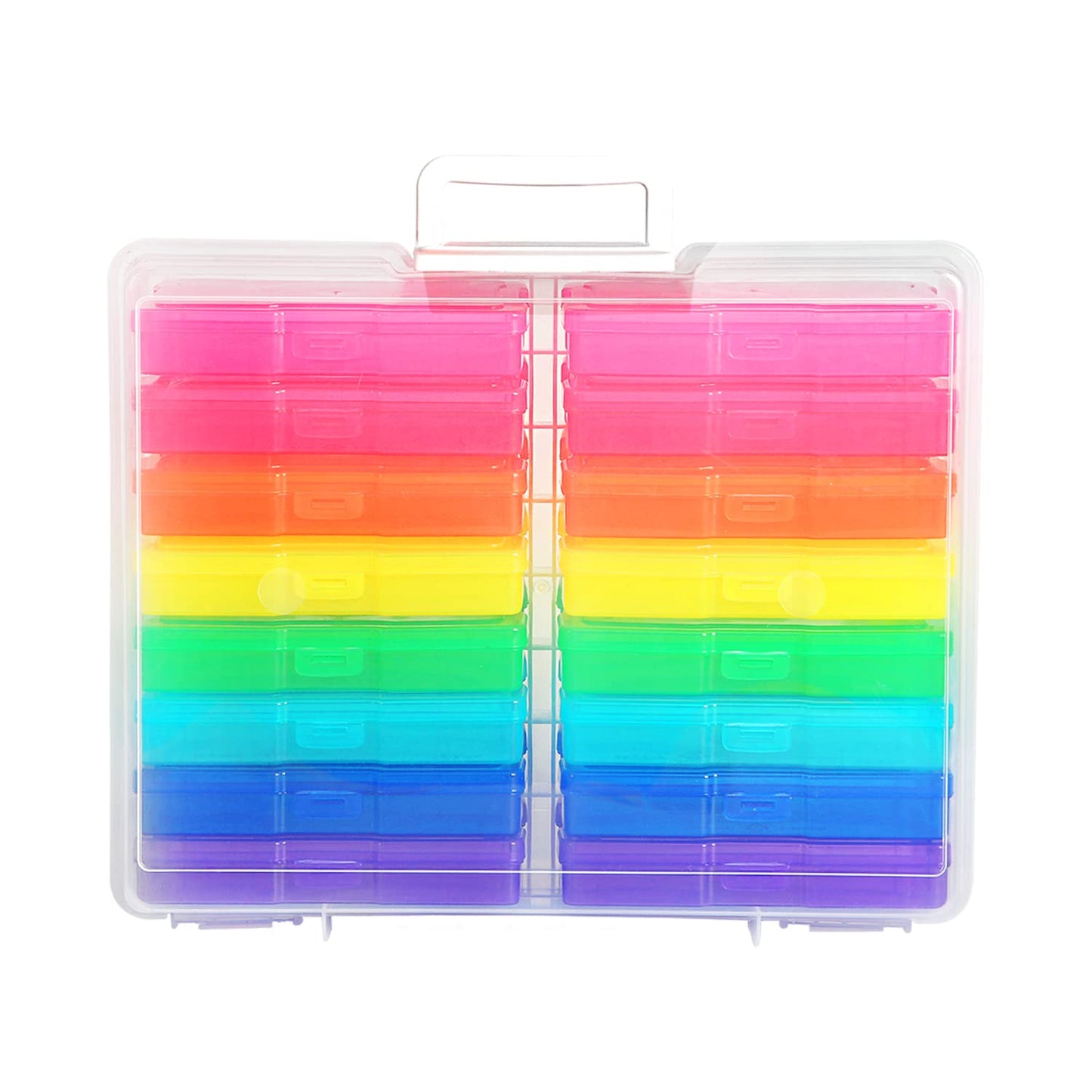 Naivees 4" x 6" Photo Storage Case with Handle, 16 Inner Photo Organizer Keeper, Extra Large