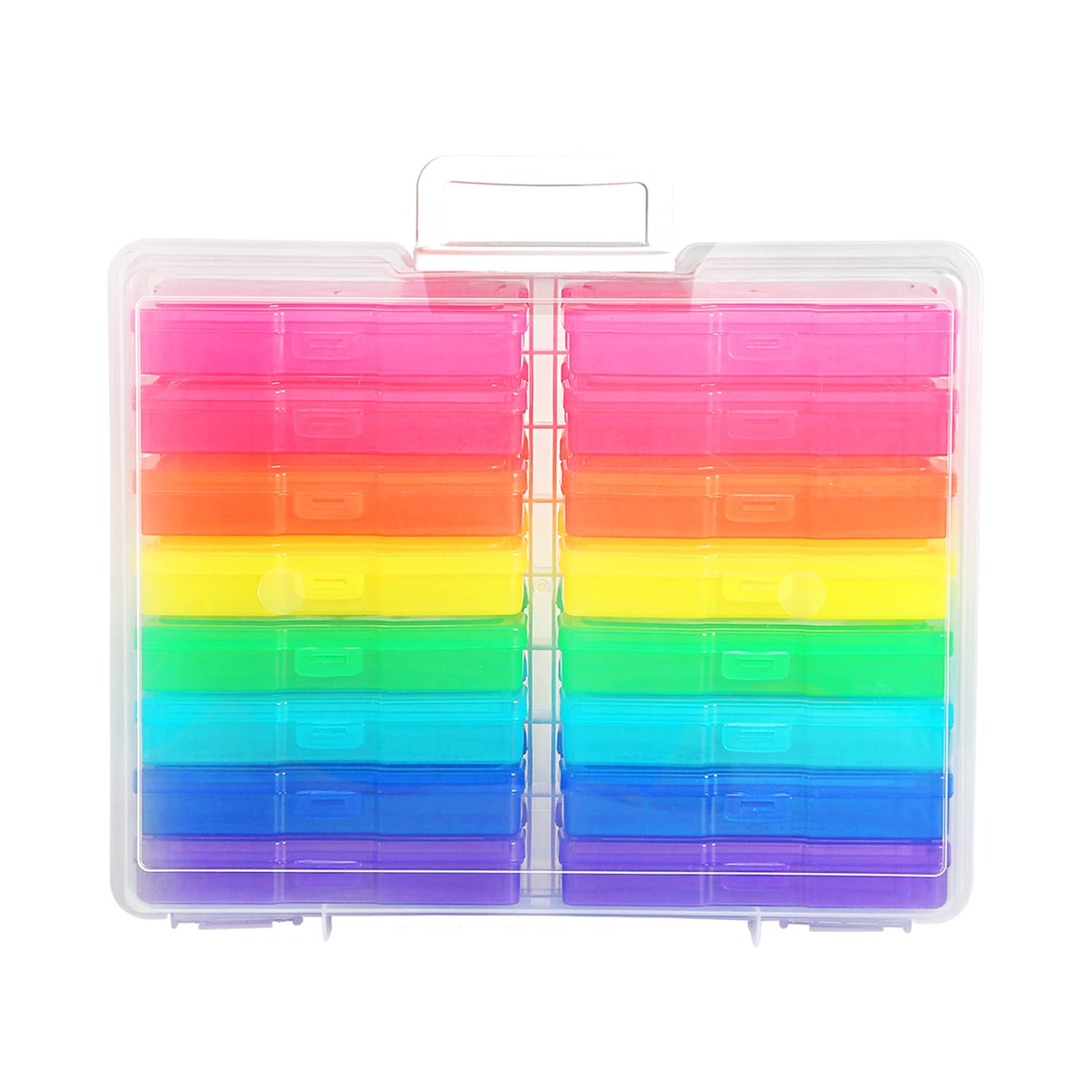 Naivees 4" x 6" Photo Storage Case with Handle, 16 Inner Photo Organizer Keeper, Extra Large