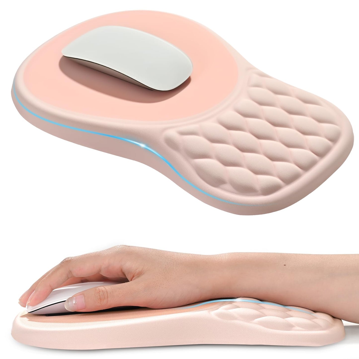 EooCoo Massage Ergonomic Mouse Pad with Dual-Slope Design Wrist Rest