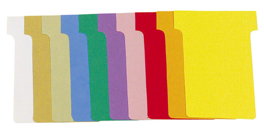 Exacompta - Ref 57745E - T-Shaped Record Cards - 60 x 85mm in Size, 165gsm Hard Cardboard