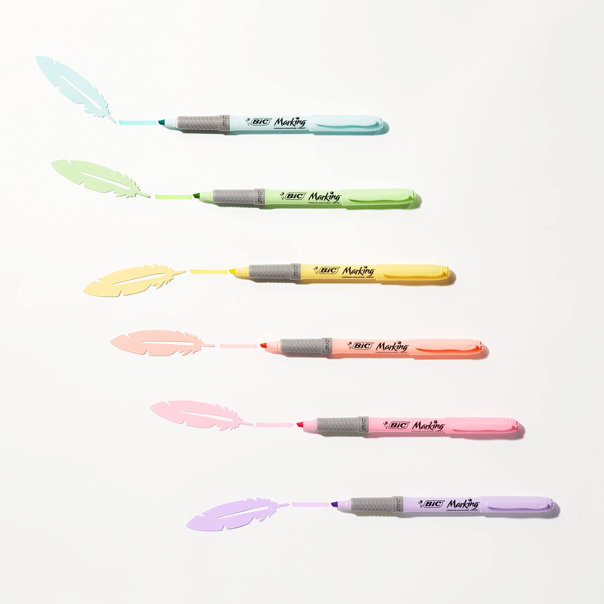 Bic Pastel Stationery Set with Felt Pens, Mechanical Pencils, Highlighters, and Fineliners