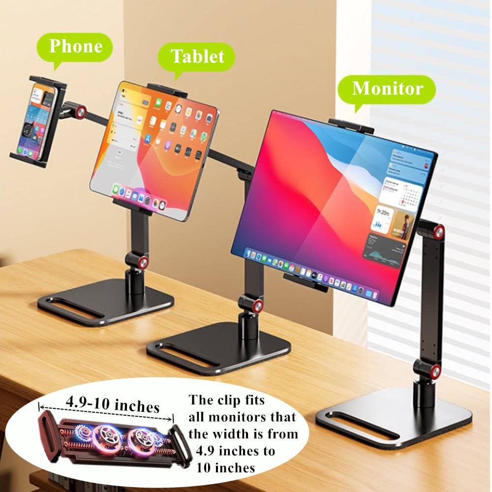 Portable Monitor Holder for 6-17.3 inch Screen Desktop Monitor Tablet Stand