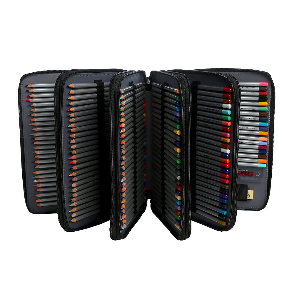 Lbxgap 250 Slots Colored Pencil Case Organizer, 5 Layer Bag