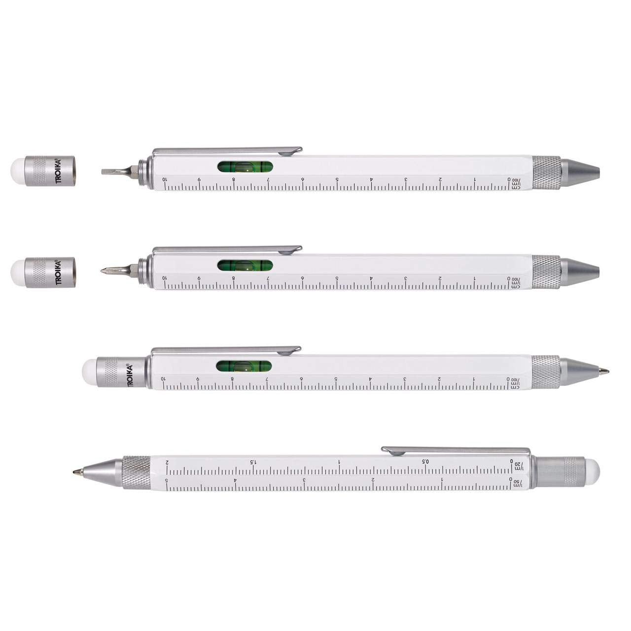 Troika Construction Ballpoint Pen - White