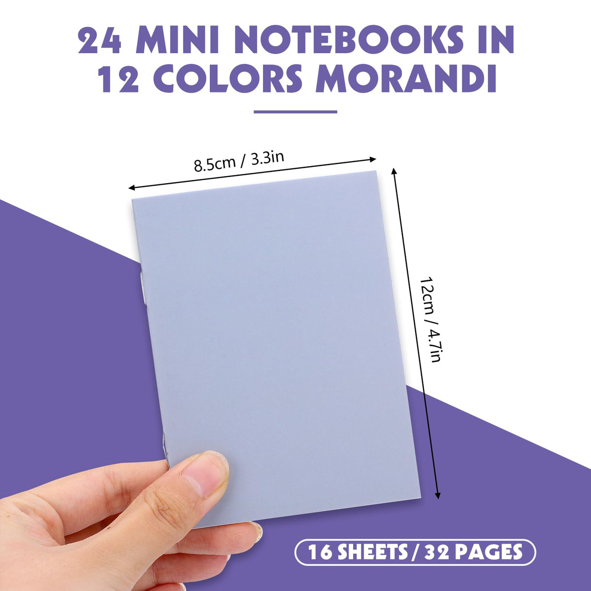 BESARME 24 Pack Small Lined Pocket Notebooks, 4.72 x 3.35 In Mini Notepads