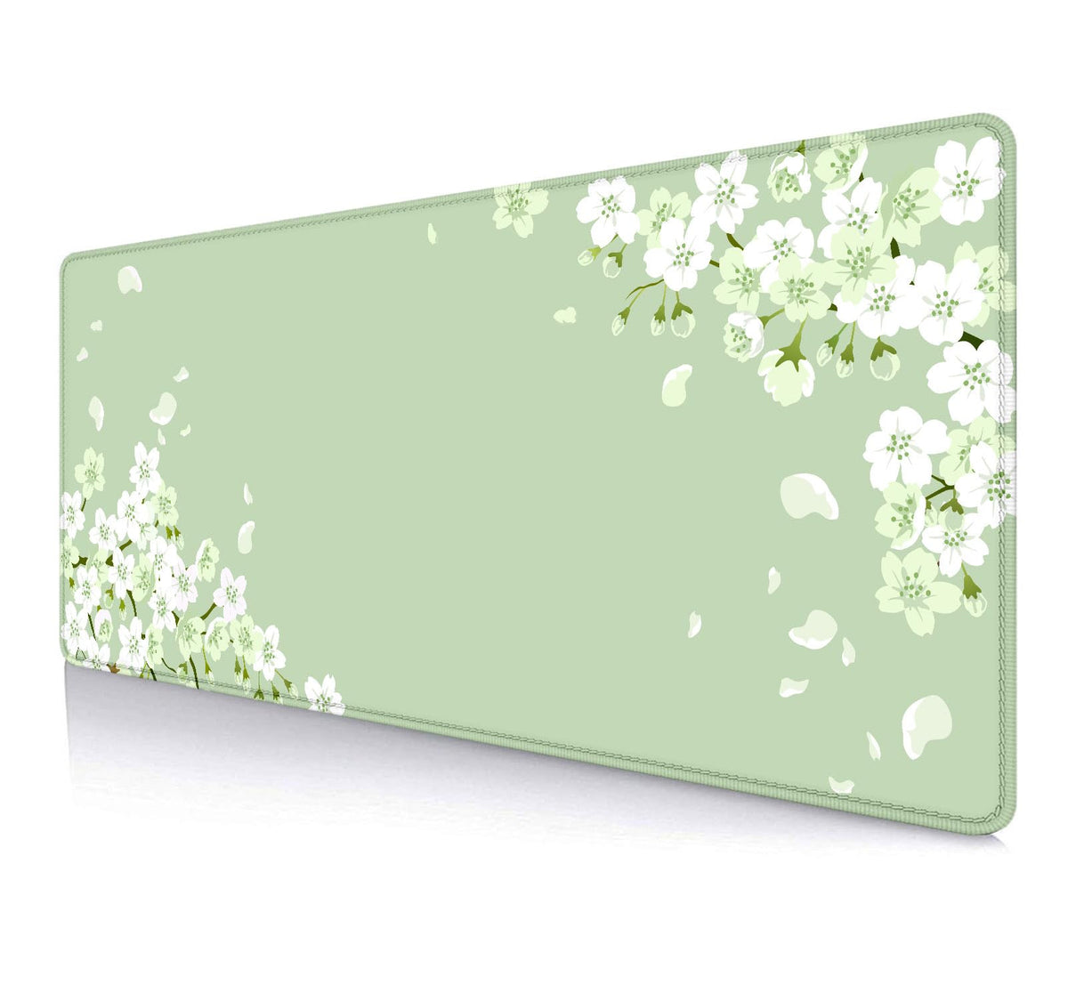 IMAYONDIA Sakura Japanese Desk Mat, Cherry Blossom Flowers Large Gaming Mouse Pad, Pastel Floral