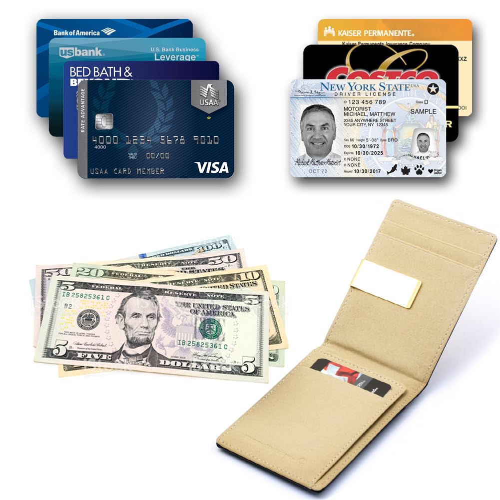 Personalized Pen & Money Clip Wallet Set with Engraving – Elegant Ballpoint Pen with Refill and