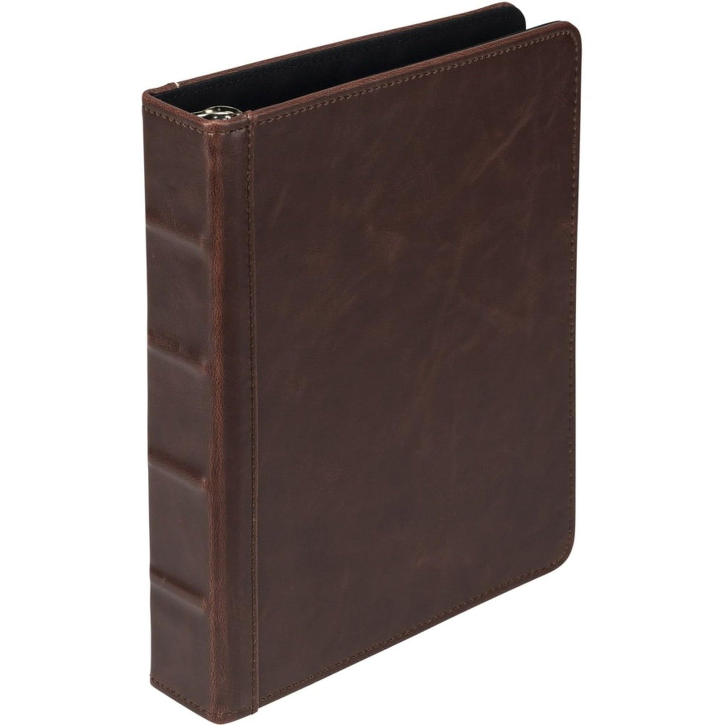 Samsill Vintage Leather Mini 3 Ring Binder 1 Inch Round Ring (Holds 200 Sheets), 5.5 x 8.5 Inch