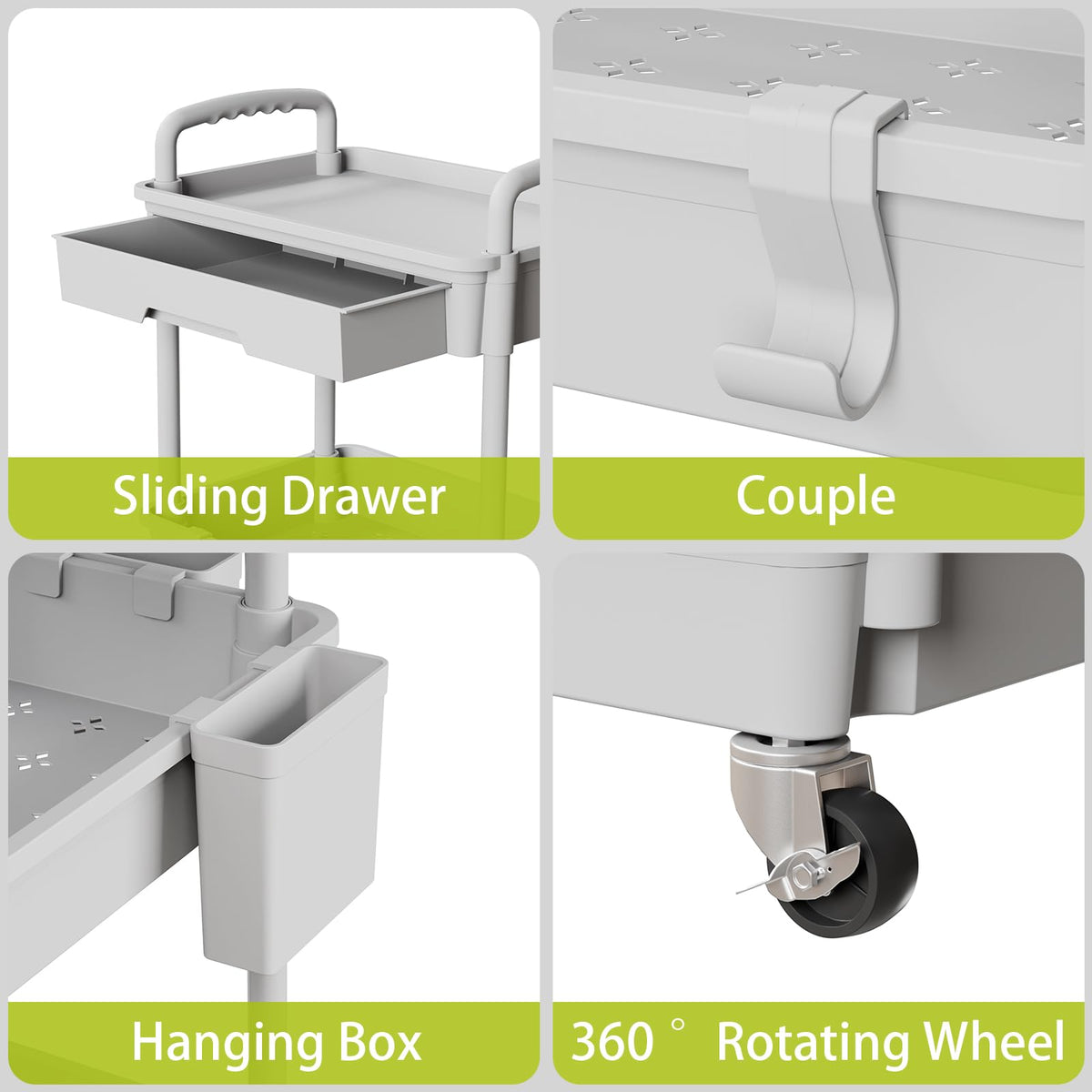 Sorgion 3 Tier Rolling Cart Organizer,Laundry Room Bathroom Organizers and Storage Office Shelves