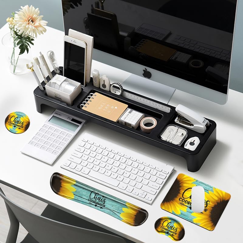 Chaos Coordinator Mouse Pad and Keyboard with Wrist Support Chaos Mousepad Memory Foam Wrist Rest