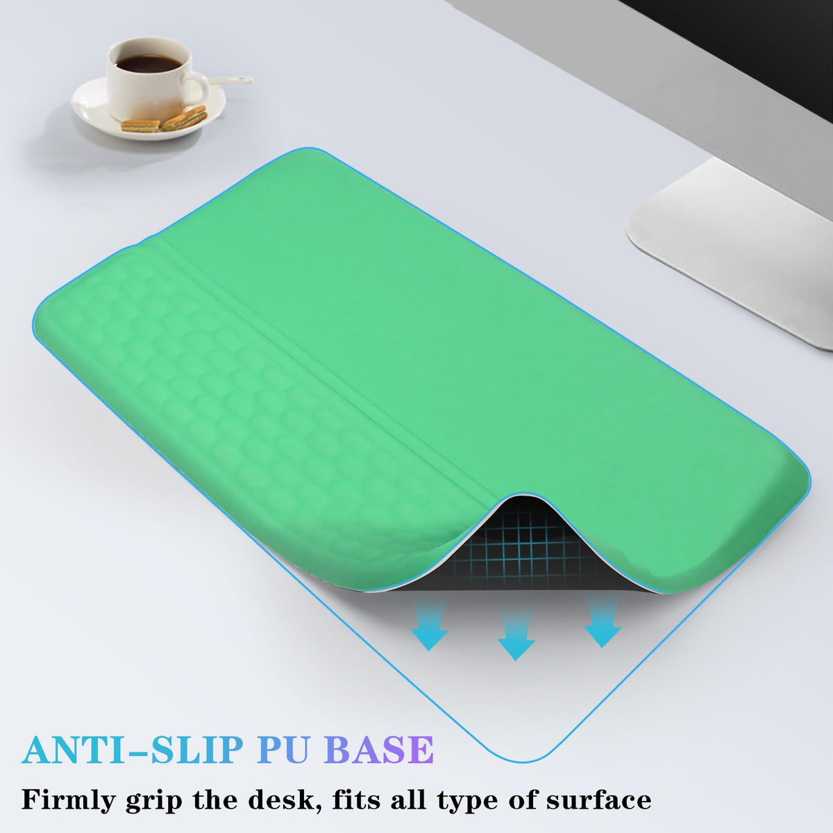 Computer Keyboard Stand with Wrist Rest, Ergonomic Tilted Keyboard Holder - Keyboard Riser with