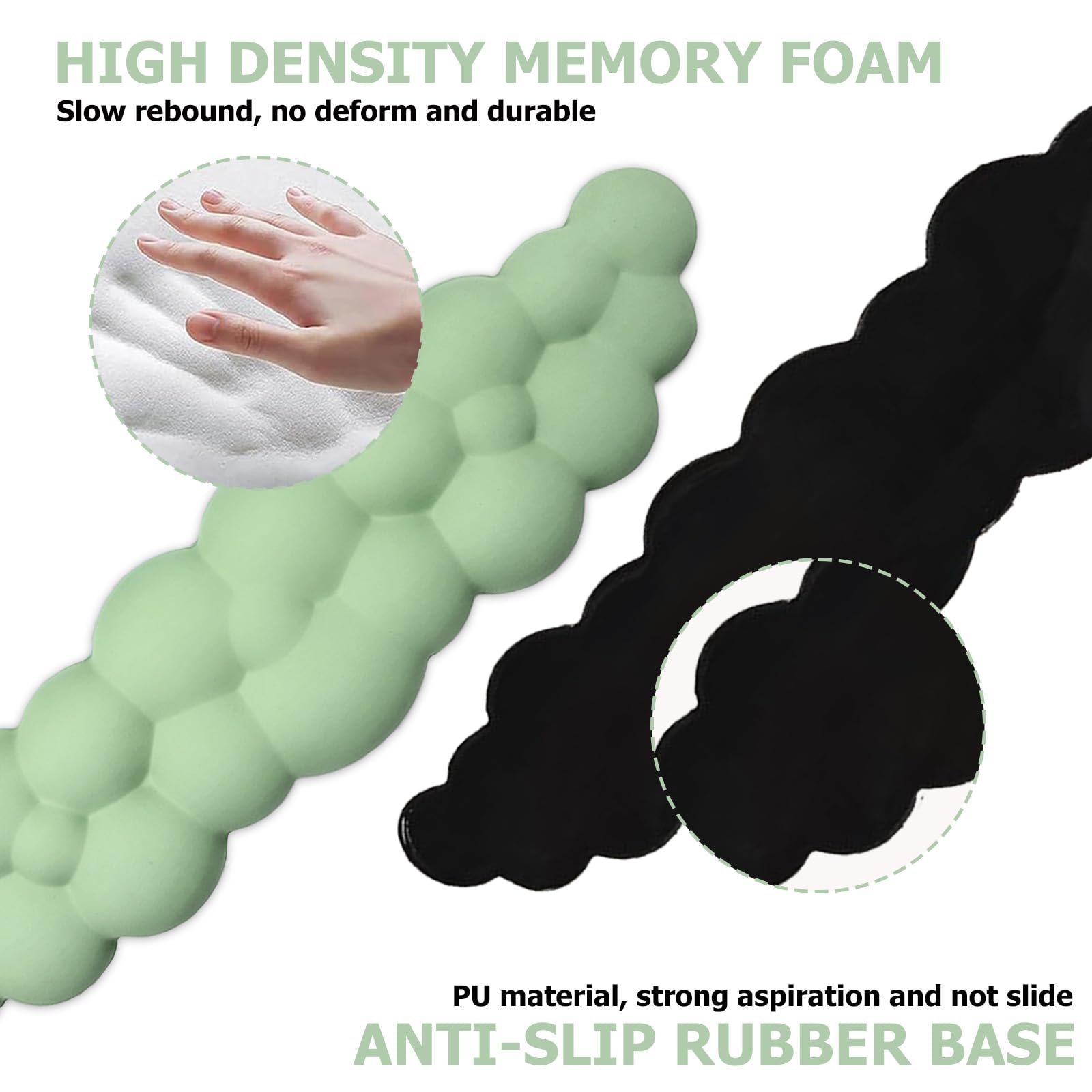 Cloud Wrist Rest Keyboard, Ergonomic Keyboard Wrist Rest, Pastel Green