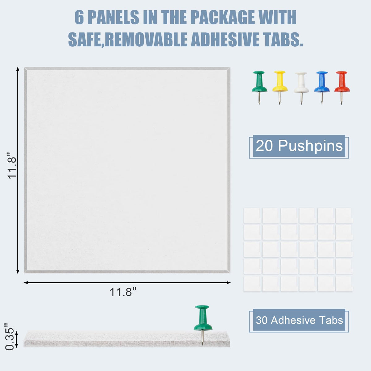 36" x 24" Felt Bulletin Board & Cork Board Alternative, Warm White