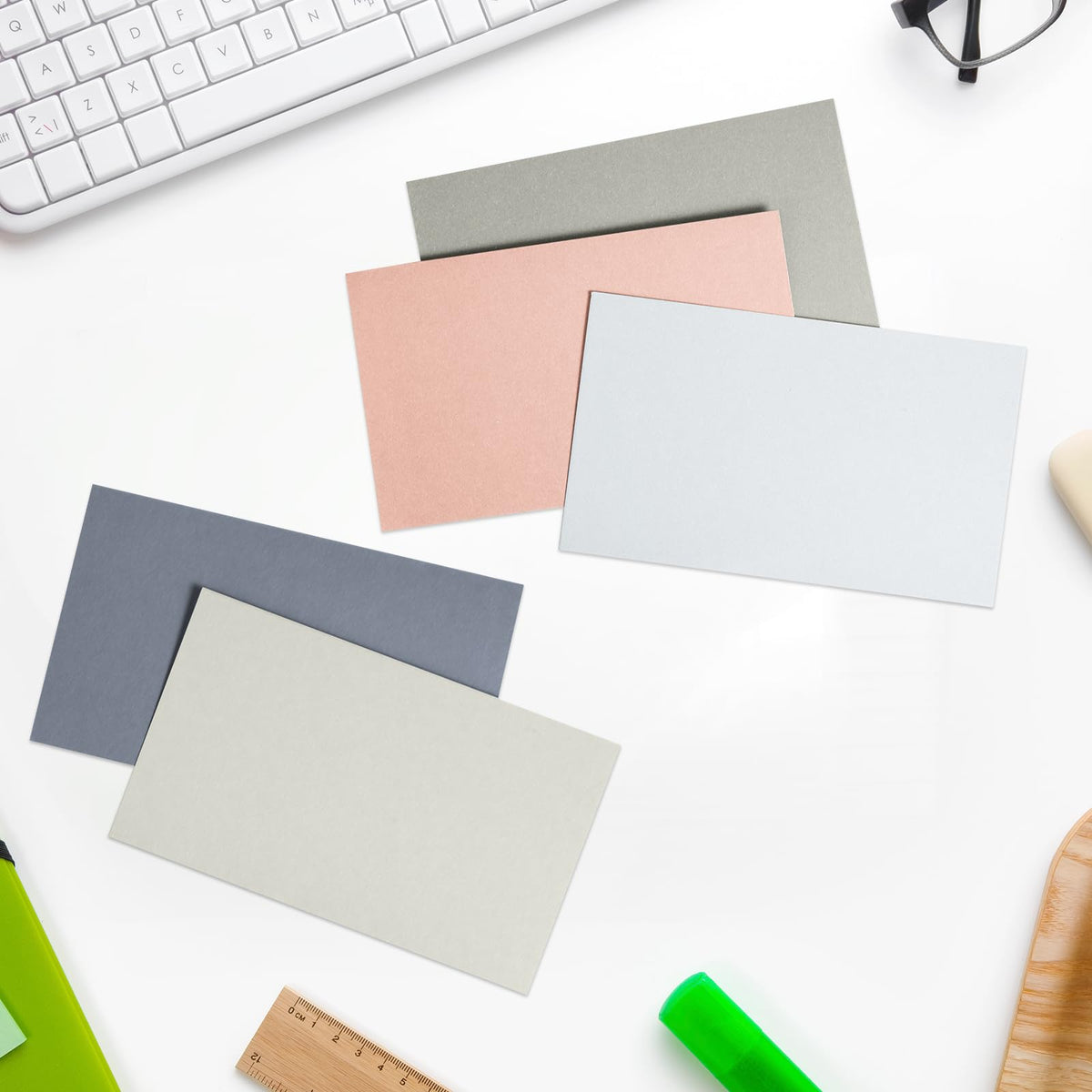 300 Pcs Blank Index Cards Thick Card Stock, 3 x 5 Inch, Pastel Colors