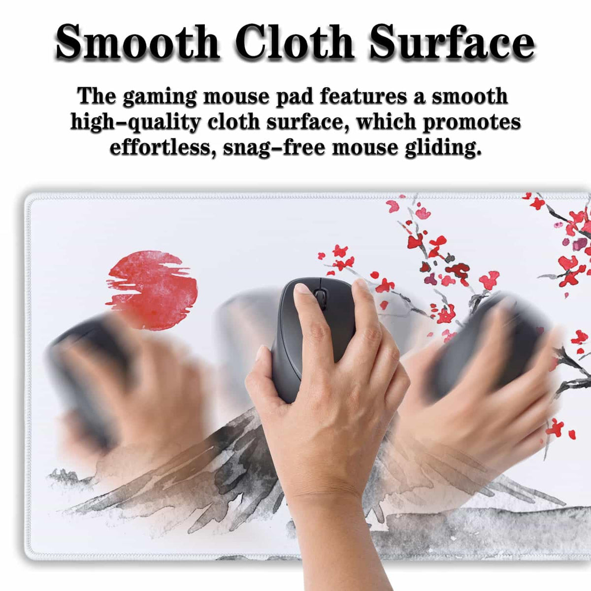 Samgula Large Mouse Pads White, Home Office Desk Pad Gaming Mat, Desk Mat Large Non-Slip Rubber