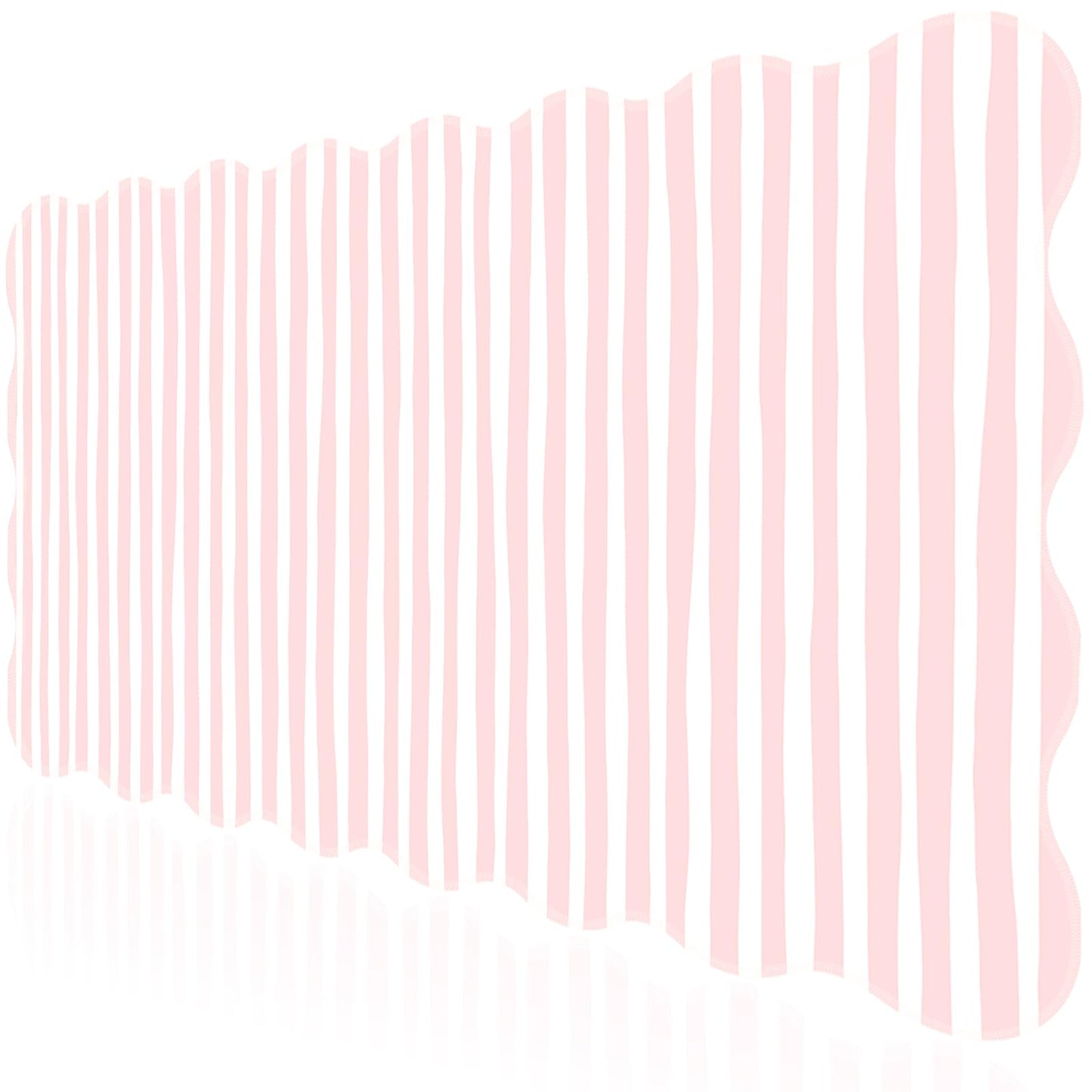 L-SPOUTTO Pink Striped Mouse Pad,Scalloped Desk Mat XXL Large Geometric Gaming Mousepad,35.4x15.7in