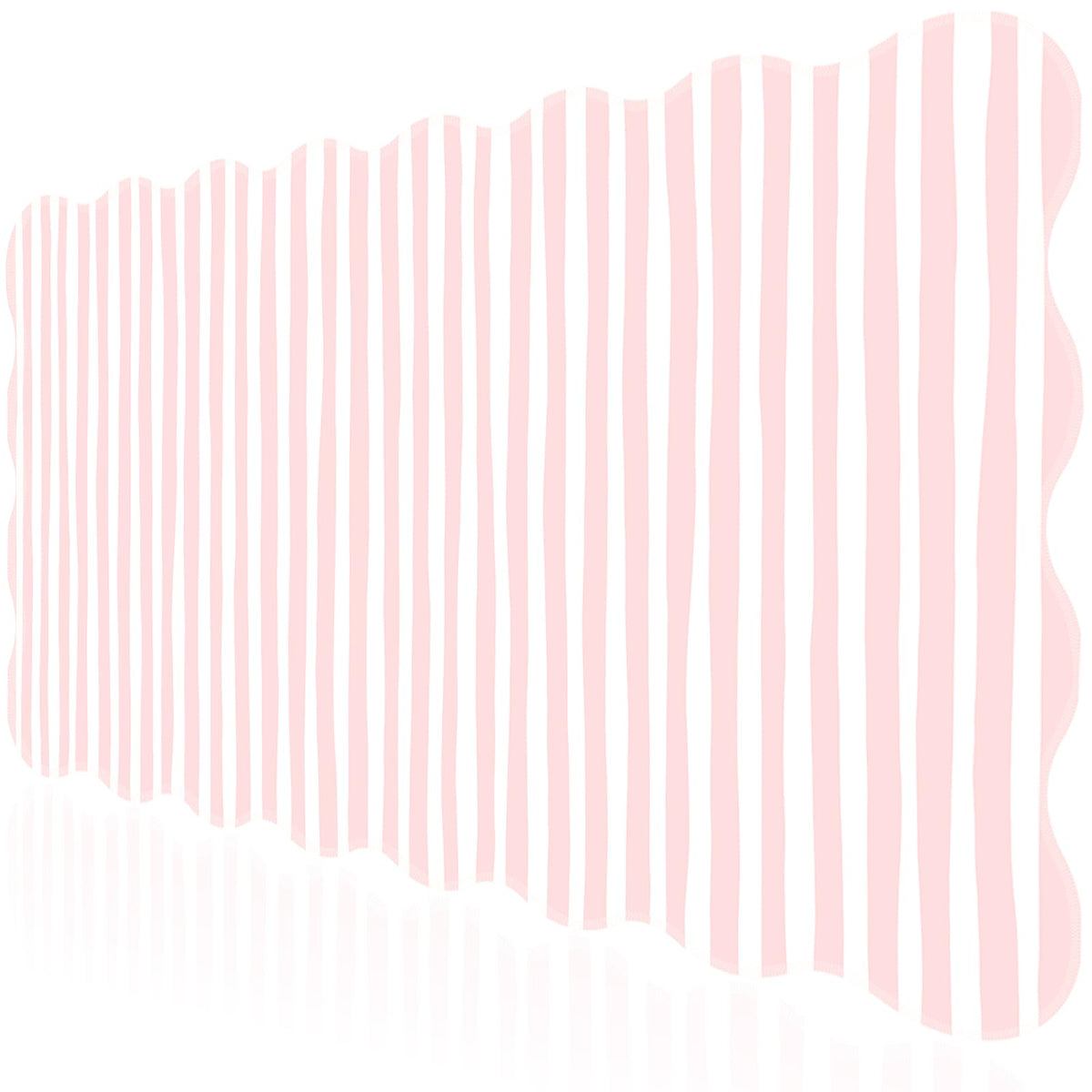 L-SPOUTTO Pink Striped Mouse Pad,Scalloped Desk Mat XXL Large Geometric Gaming Mousepad,35.4x15.7in