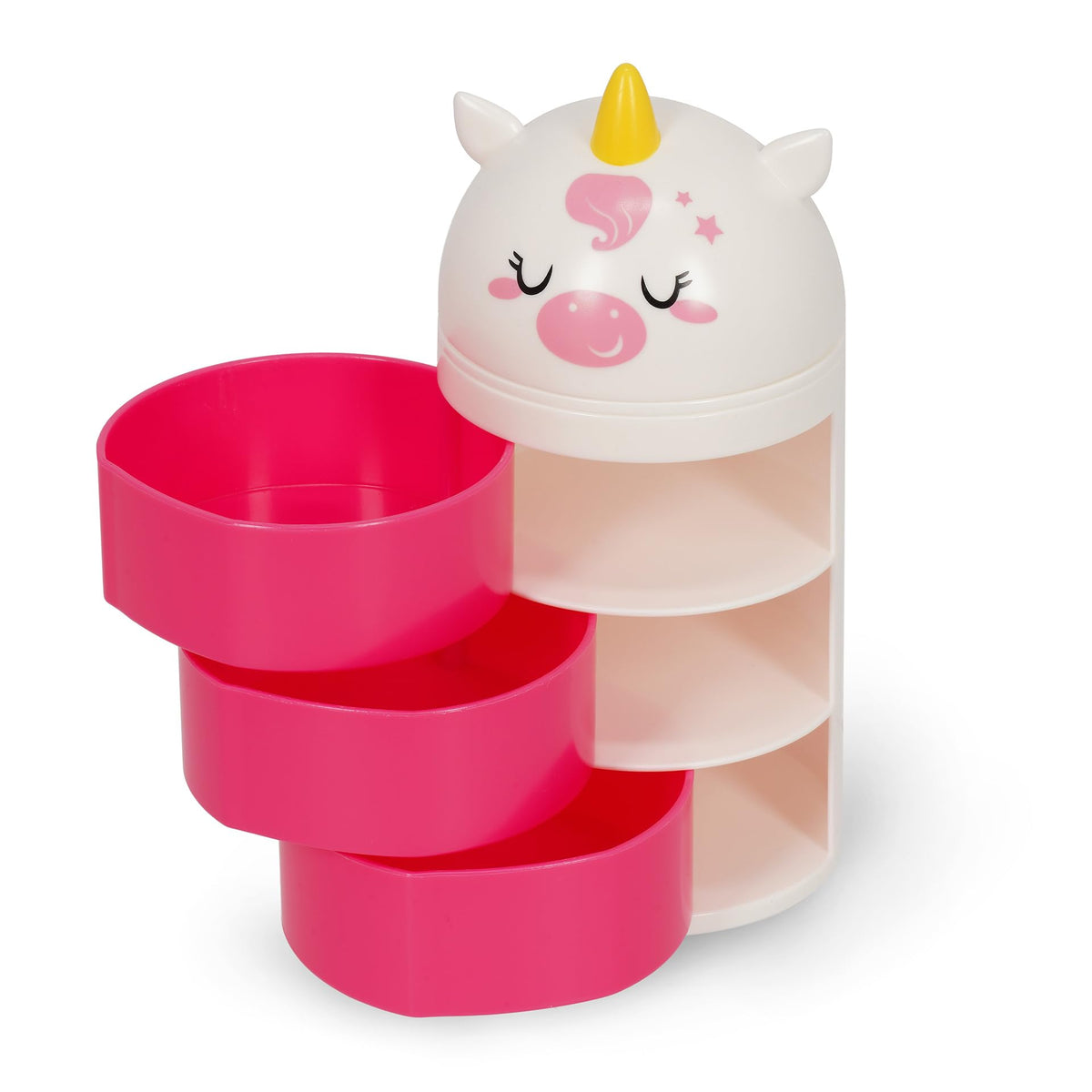LEGAMI - Desk Organiser, Desk Organiser with 3 Side Opening Drawers, Top Compartment with Sliding