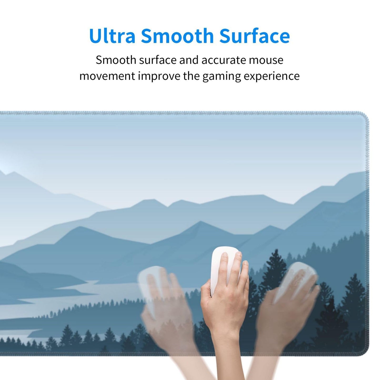 Mountain Gaming Mouse Pad Large Long Extended Pads Big Mousepad Extended Large Non-Slip Rubber Base