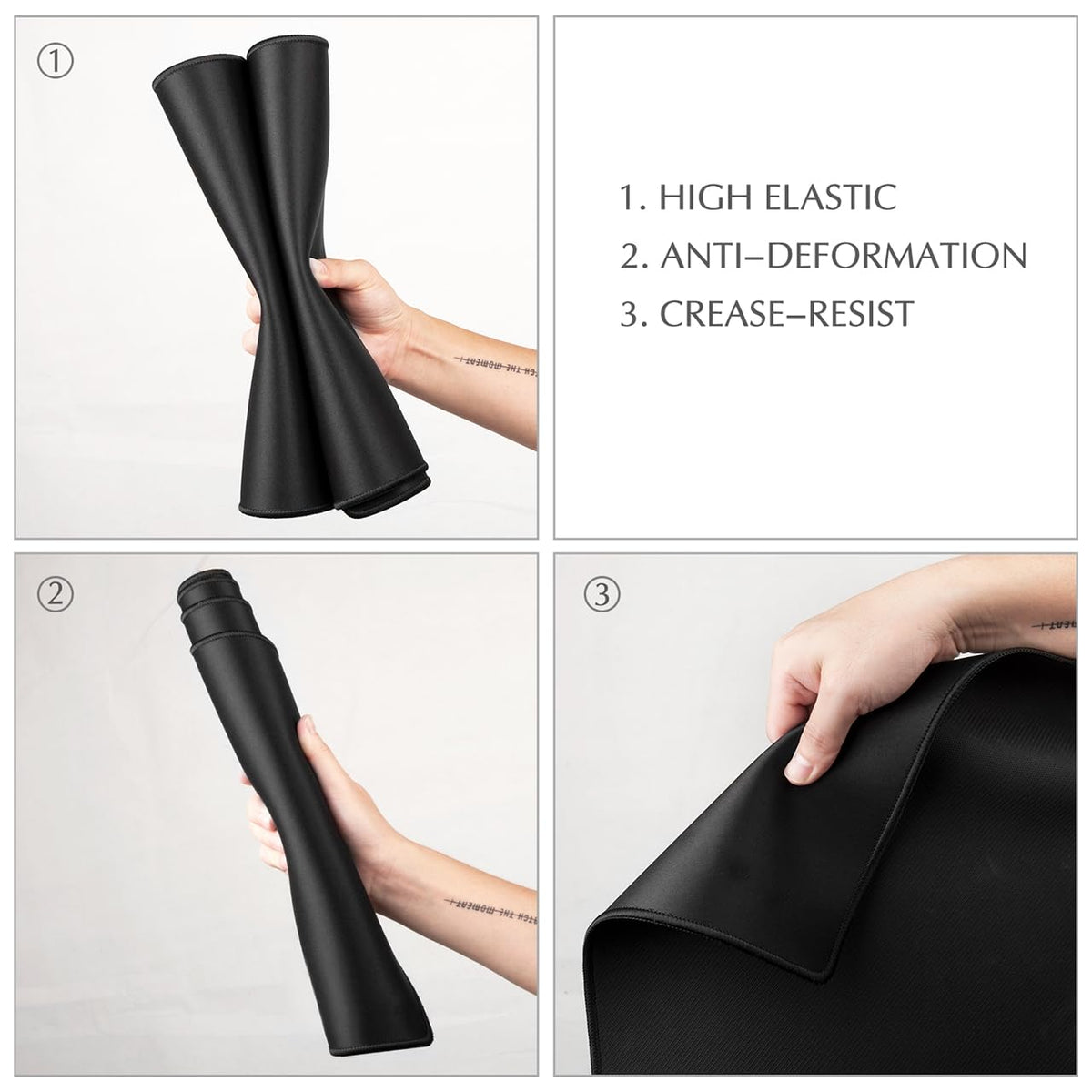 JIALONG Large Gaming Mouse Pad, Extended Mousepad with Black Stitched Edges, XXL Desk Mat, Big