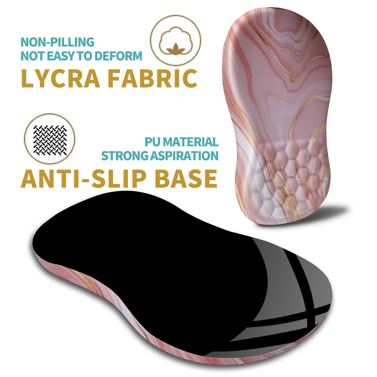 Hokafenle Ergonomic Mouse Pad Wrist Support with Massage Design, Wrist Rest Pain Relief Mousepad