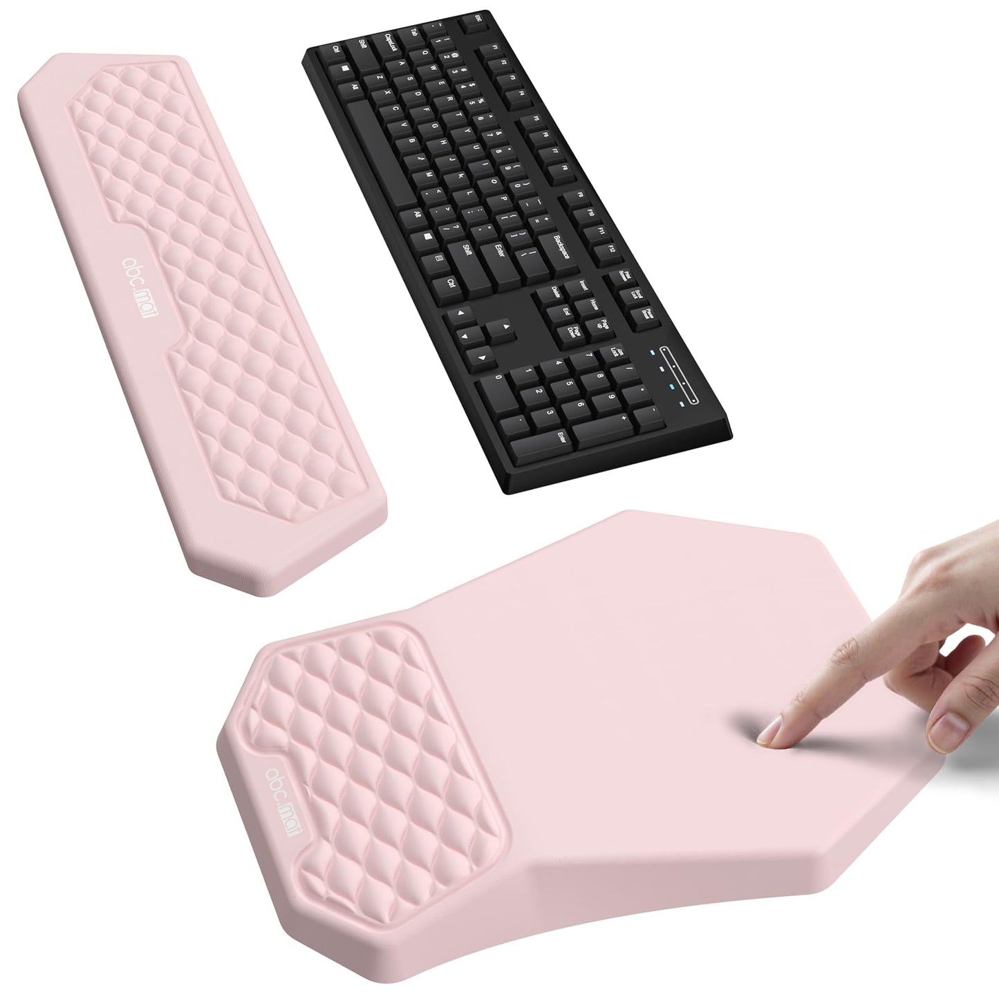 Ergonomic Mouse Pad with Wrist Rest & Keyboard Wrist Rest Support Set
