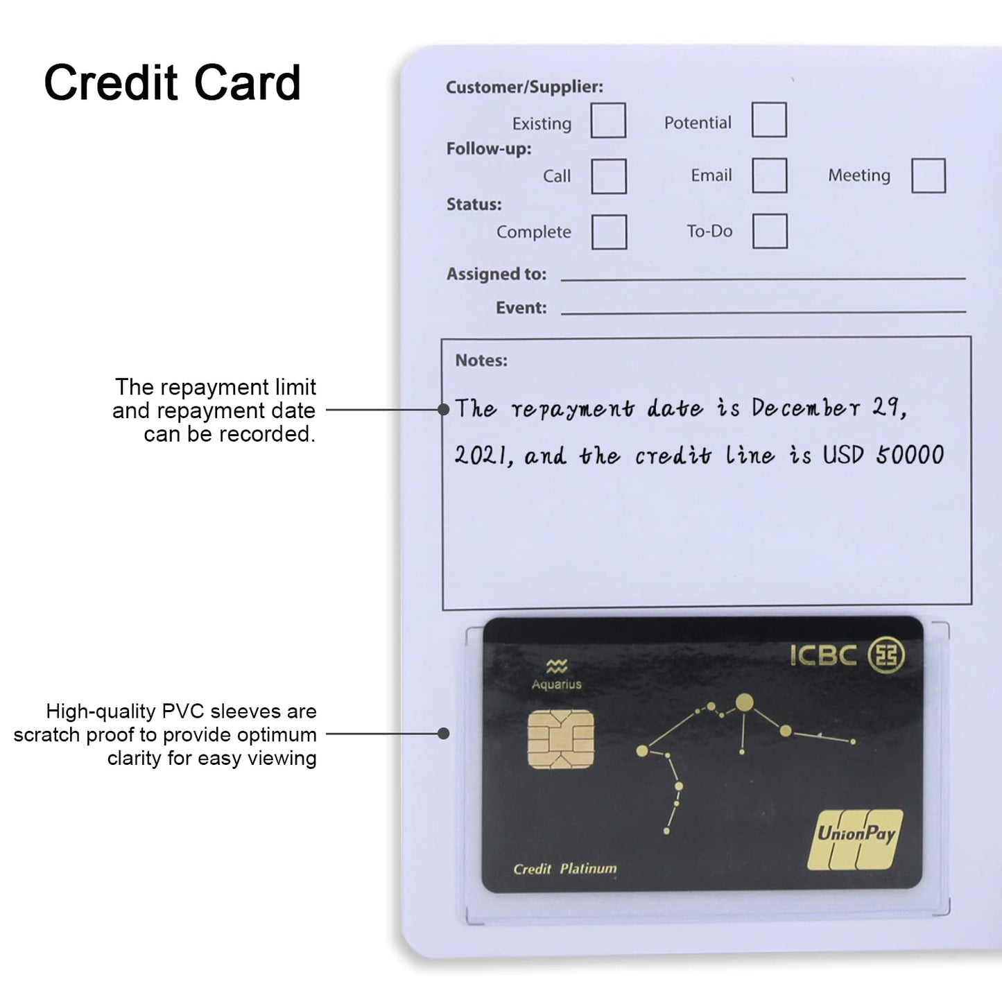 Business Card Organizer Card Holder Book, Portable Credit Card Organizer, Managing All Card Holder