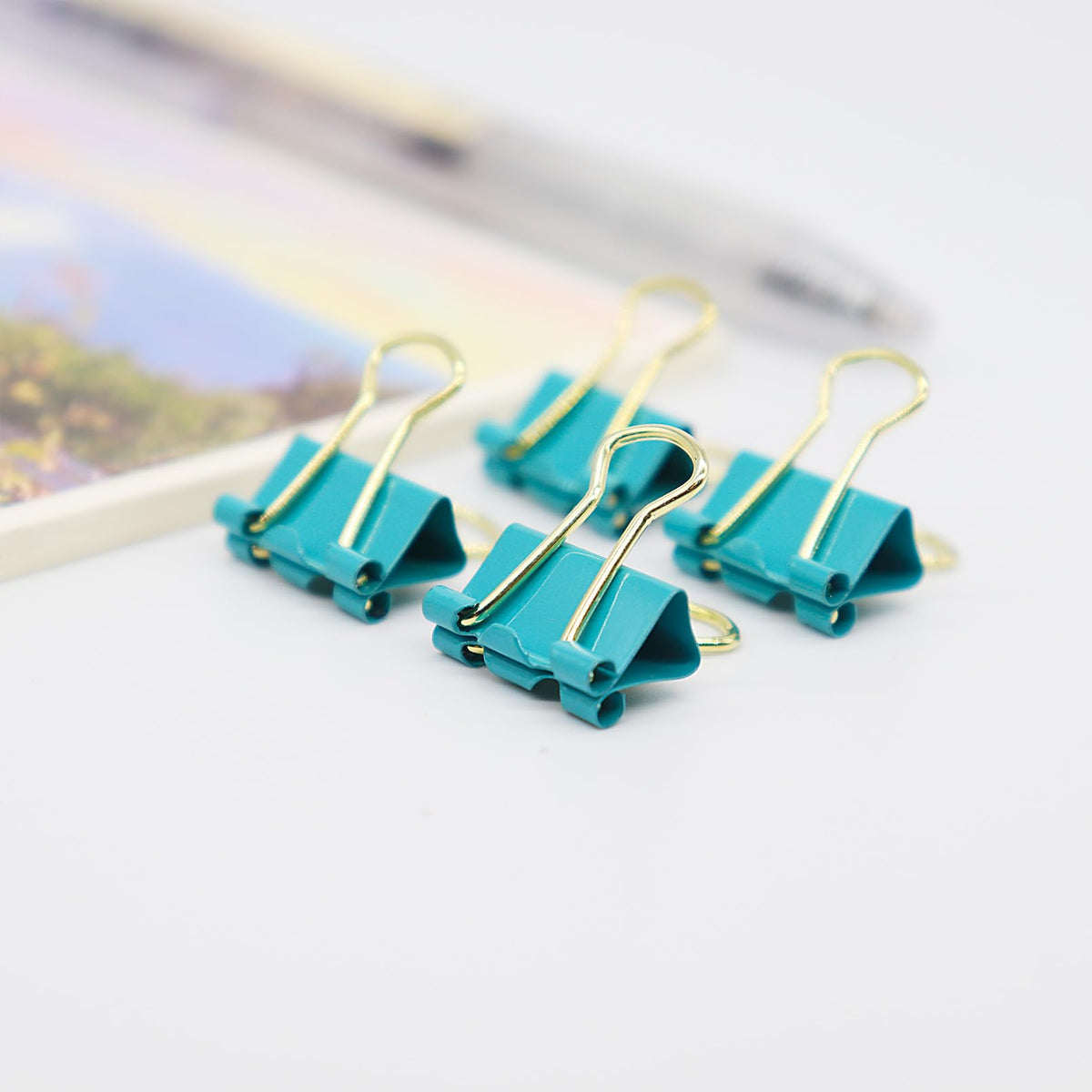 Binder Clips, Mini Paper Clip, Small Paper Clamps 15mm (5/8 inch), 100 Pack Micro Size Office Clips
