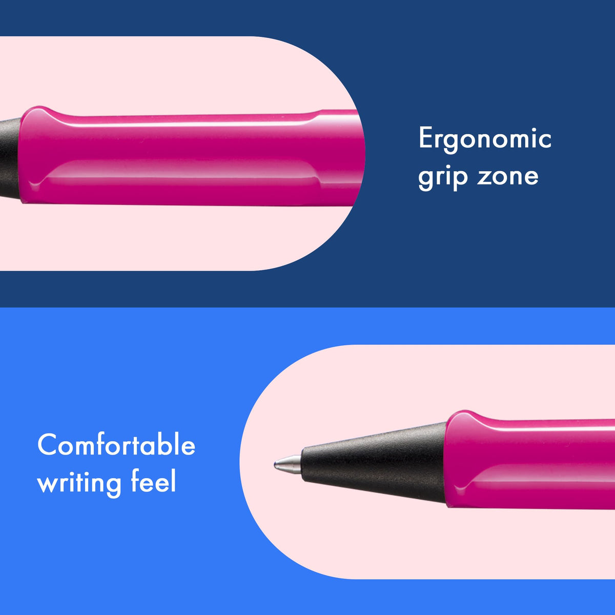 Lamy safari pink - Ballpoint Pen with ergonomic grip & line width M - for pleasant long writing