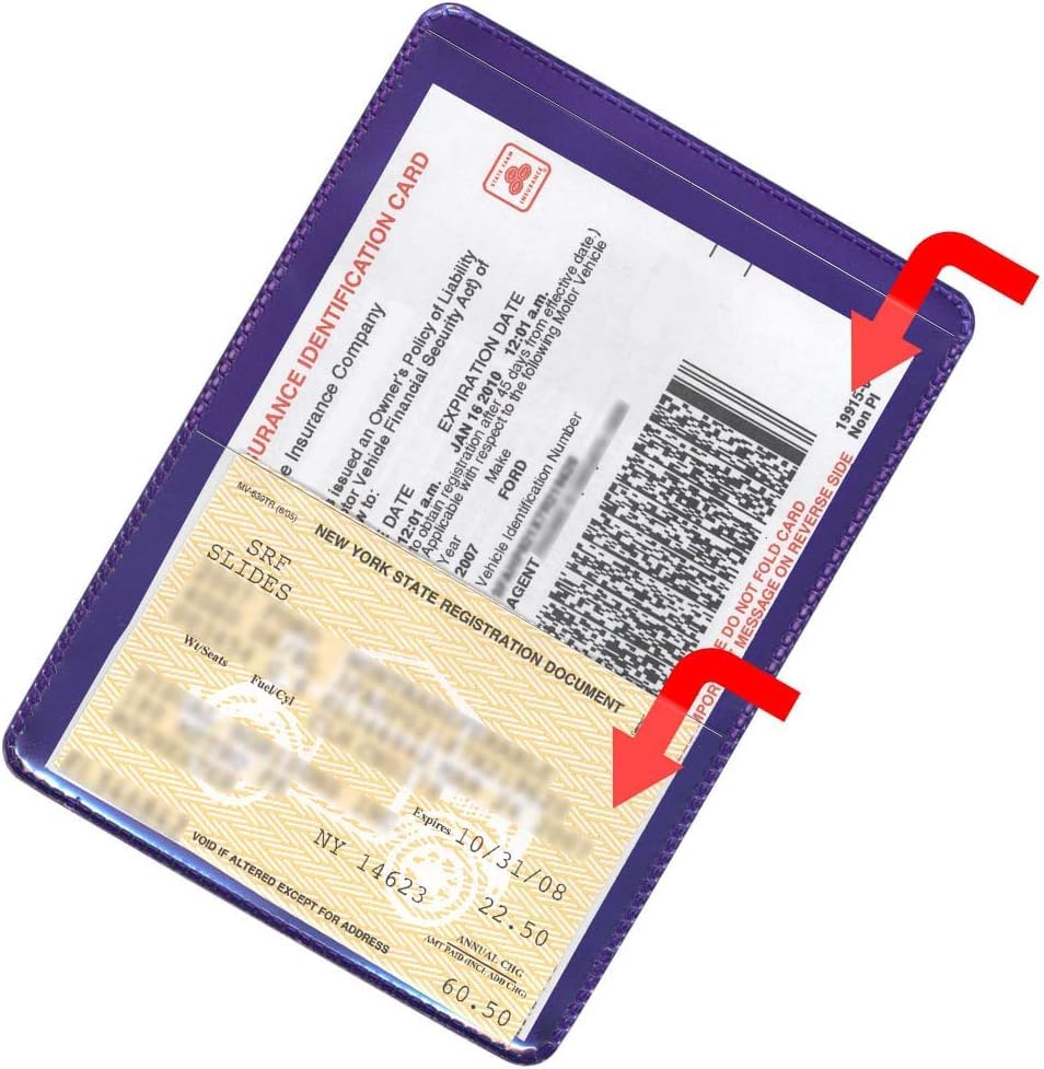 StoreSMART® - Metallic Purple-Back Auto Insurance & ID Card Holders - 20 Pack - RFS20-MP20