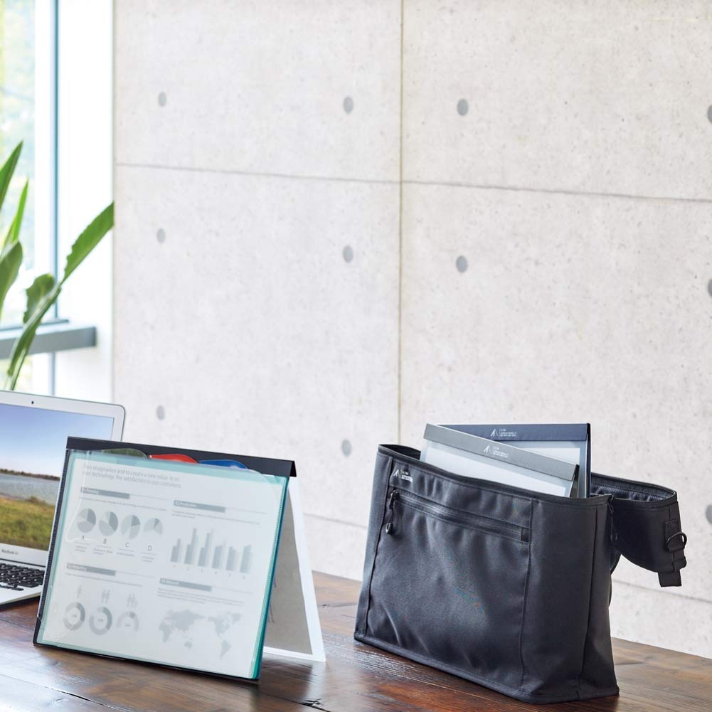Lihit Lab F7770-24 Document File Stand Holder, A4, Black